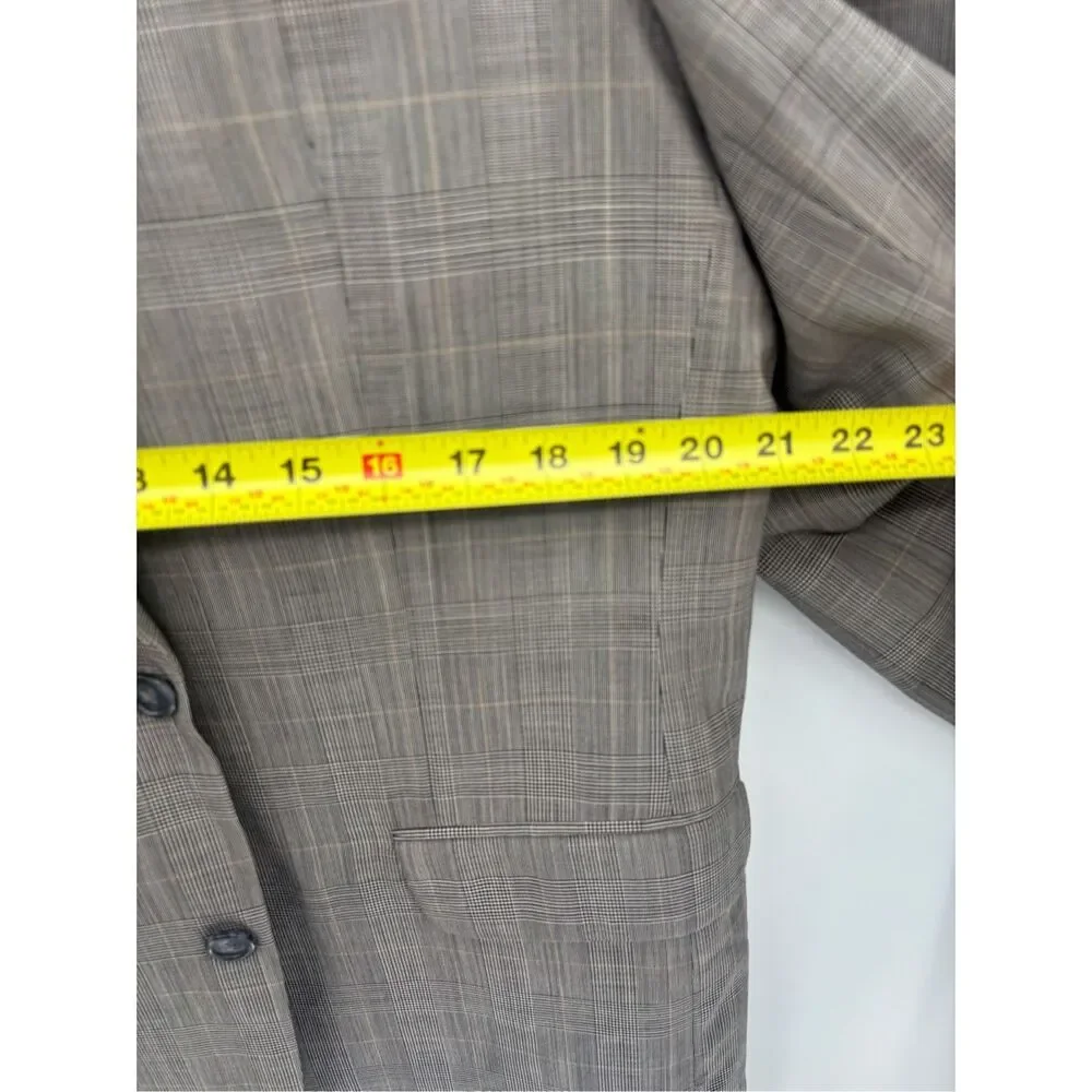 Jos A Bank Sport‎ Coat Blazer Suit Jacket Men Size 42L Beige Tan Plaid